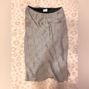 Printed Midi Satin Skirt